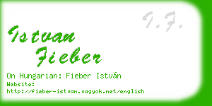 istvan fieber business card
